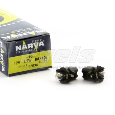 Лампа "NARVA" 12v 1,2W (B8,3d black) /BAX — основное фото